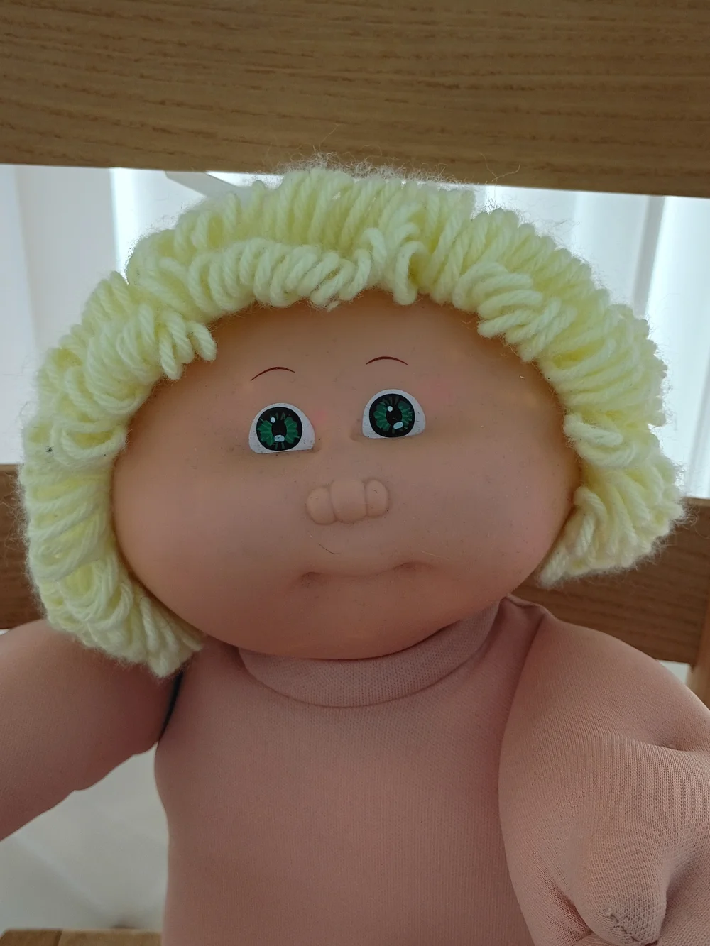 VTG Cabbage Patch Doll Green Eyes Poodle Yellow HM 1 Blue Sig PMI 1978, 1982 17